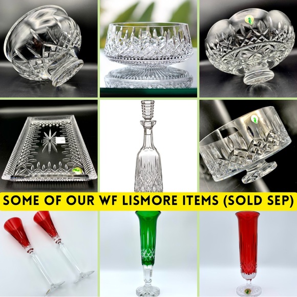 Waterford Crystal Lismore Footed Bowl 10” 8-LB Punch Bowl MSRP-$525 UNUSED EXLNT - Picture 14 of 16